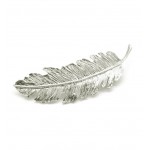 Clema pentru par metalica AGF033BB - Argintie model frunza